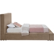 Meridian Furniture Dorian Taupe Velvet Twin Bed