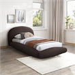 Meridian Furniture Genesis Brown Teddy Fabric Twin Bed