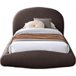 Meridian Furniture Genesis Brown Teddy Fabric Twin Bed