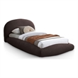 Meridian Furniture Genesis Brown Teddy Fabric Twin Bed