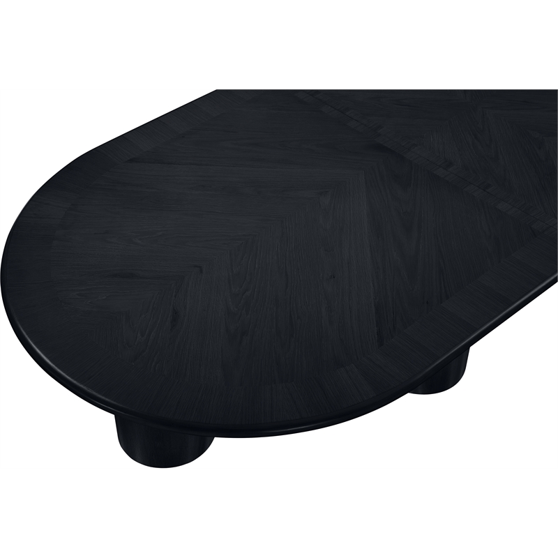 Meridian Furniture Dolan Black Wood and Oak Veneer Dining Table