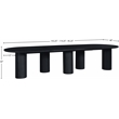 Meridian Furniture Dolan Black Wood and Oak Veneer Dining Table