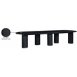 Meridian Furniture Dolan Black Wood and Oak Veneer Dining Table