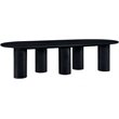 Meridian Furniture Dolan Black Wood and Oak Veneer Dining Table