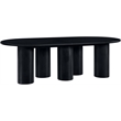 Meridian Furniture Dolan Black Wood and Oak Veneer Dining Table