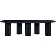 Meridian Furniture Dolan Black Wood and Oak Veneer Dining Table