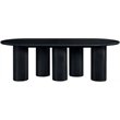 Meridian Furniture Dolan Black Wood and Oak Veneer Dining Table