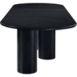 Meridian Furniture Dolan Black Wood and Oak Veneer Dining Table