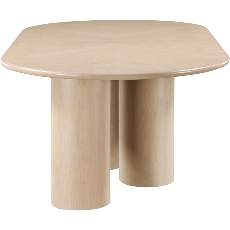 Meridian Furniture Dolan Oak Wood and Oak Veneer Dining Table