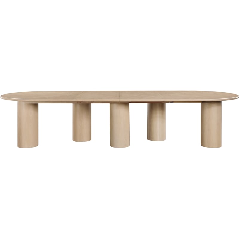 Meridian Furniture Dolan Oak Wood and Oak Veneer Dining Table