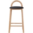 Meridian Furniture Calvin Black Vegan Leather Stool (Set of 3)