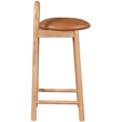 Meridian Furniture Calvin Cognac Vegan Leather Stool (Set of 2)