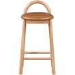 Meridian Furniture Calvin Cognac Vegan Leather Stool (Set of 3)