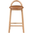 Meridian Furniture Calvin Cognac Vegan Leather Stool (Set of 4)