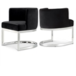 Meridian Furniture Gianna Black Velvet Dining Chair (Set of 2)