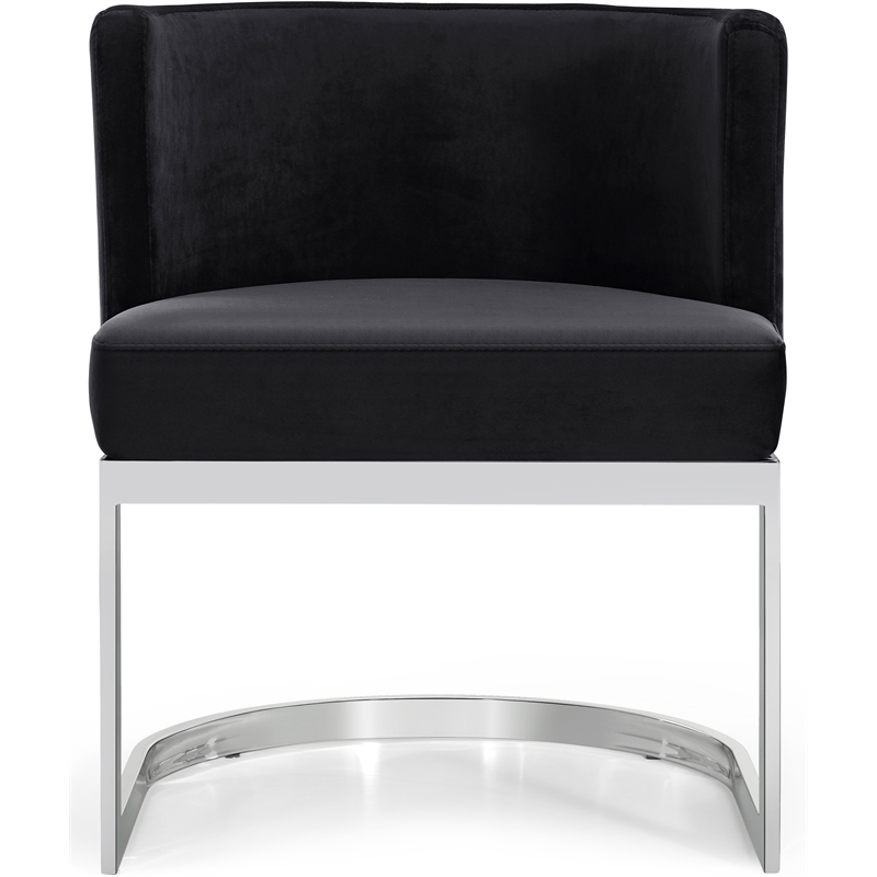 Meridian Furniture Gianna Black Velvet Dining Chair (Set of 2)