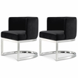 Meridian Furniture Gianna Black Velvet Dining Chair (Set of 2)