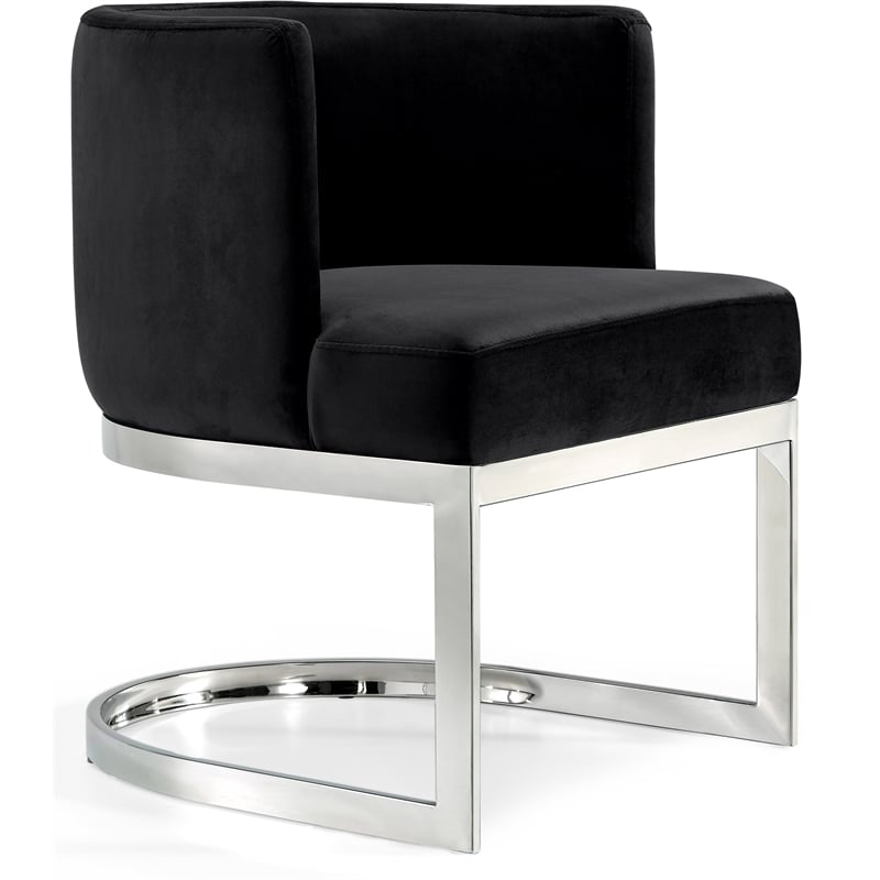 Meridian Furniture Gianna Black Velvet Dining Chair (Set of 3)