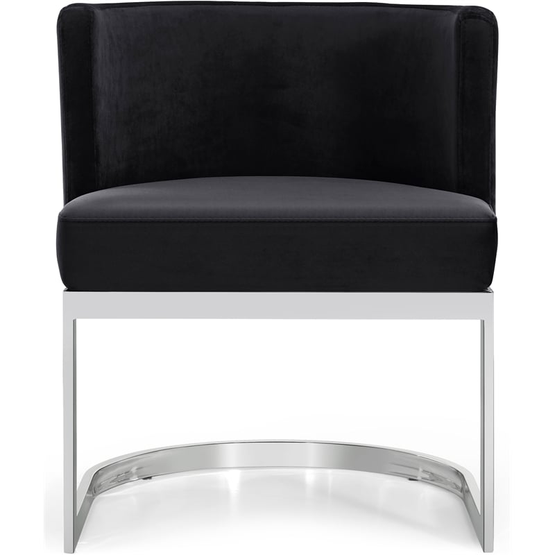 Meridian Furniture Gianna Black Velvet Dining Chair (Set of 3)