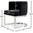 Meridian Furniture Gianna Black Velvet Dining Chair (Set of 3)