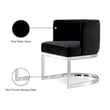 Meridian Furniture Gianna Black Velvet Dining Chair (Set of 3)