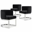 Meridian Furniture Gianna Black Velvet Dining Chair (Set of 3)