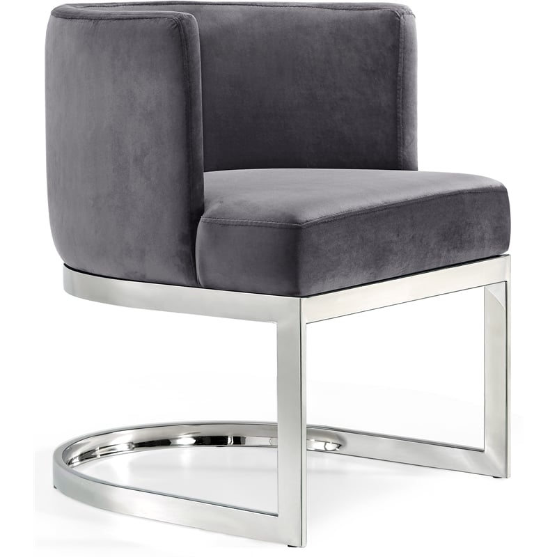 Meridian Furniture Gianna Grey Velvet Dining Chair (Set of 2)