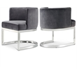 Meridian Furniture Gianna Grey Velvet Dining Chair (Set of 3)