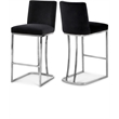 Meridian Furniture Heidi Black Velvet Stool (Set of 2)