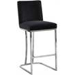 Meridian Furniture Heidi Black Velvet Stool (Set of 4)