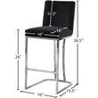 Meridian Furniture Heidi Black Velvet Stool (Set of 4)