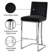 Meridian Furniture Heidi Black Velvet Stool (Set of 4)