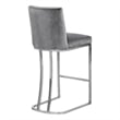 Meridian Furniture Heidi Grey Velvet Stool (Set of 2)