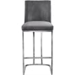 Meridian Furniture Heidi Grey Velvet Stool (Set of 4)