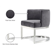 Meridian Furniture Gianna Grey Velvet Dining Chair (Set of 4)