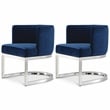 Meridian Furniture Gianna Navy Velvet Dining Chair (Set of 2)
