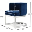Meridian Furniture Gianna Navy Velvet Dining Chair (Set of 3)
