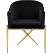 Meridian Furniture Xavier Black Velvet Dining Chair (Set of 2)