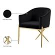 Meridian Furniture Xavier Black Velvet Dining Chair (Set of 2)