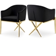 Meridian Furniture Xavier Black Velvet Dining Chair (Set of 4)