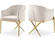 Meridian Furniture Xavier Cream Velvet Dining Chair (Set of 2)
