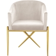 Meridian Furniture Xavier Cream Velvet Dining Chair (Set of 2)