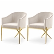 Meridian Furniture Xavier Cream Velvet Dining Chair (Set of 2)