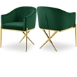 Meridian Furniture Xavier Green Velvet Dining Chair (Set of 2)