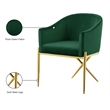 Meridian Furniture Xavier Green Velvet Dining Chair (Set of 3)