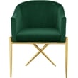 Meridian Furniture Xavier Green Velvet Dining Chair (Set of 4)