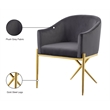 Meridian Furniture Xavier Grey Velvet Dining Chair (Set of 3)