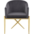 Meridian Furniture Xavier Grey Velvet Dining Chair (Set of 4)