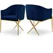 Meridian Furniture Xavier Navy Velvet Dining Chair (Set of 2)