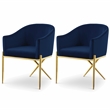 Meridian Furniture Xavier Navy Velvet Dining Chair (Set of 2)